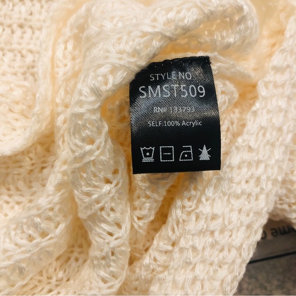 POL Ivory Shear Lightweight Cropped Sweater - Picture 4 of 5